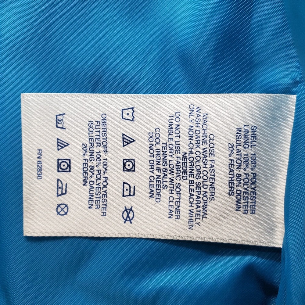 Lands' End Down Puffer Vest Womens Small Blue Quilted Winter Sleeveless Full Zip - Picture 8 of 8